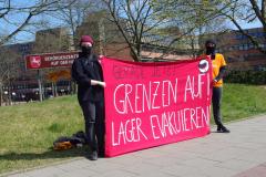 Banner auf der Kundgebung