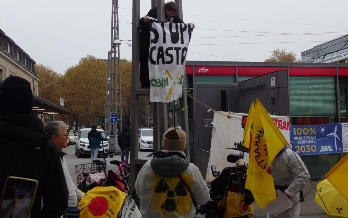 castor Alarm -Protest im Süden